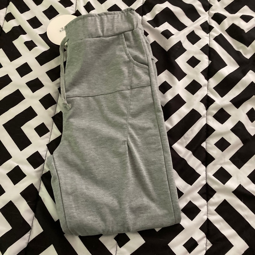 Grey joggers black joggers